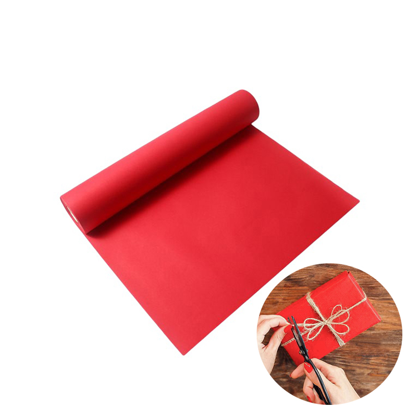 Flower Wrap Kraft - Red CRAFT ART KRAFT GIFT PAPER