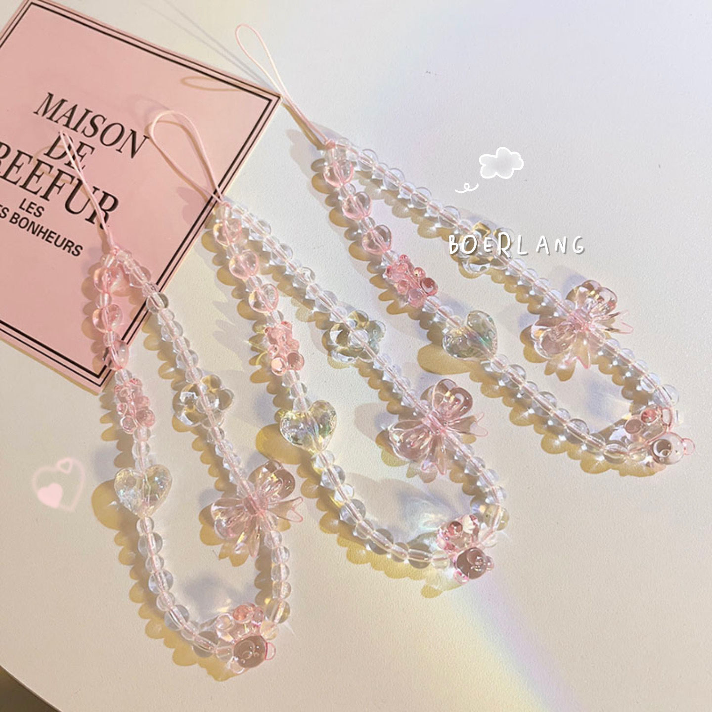 Florist Supplies - Cellphone Lanyard Keychain Woman Girl Korean