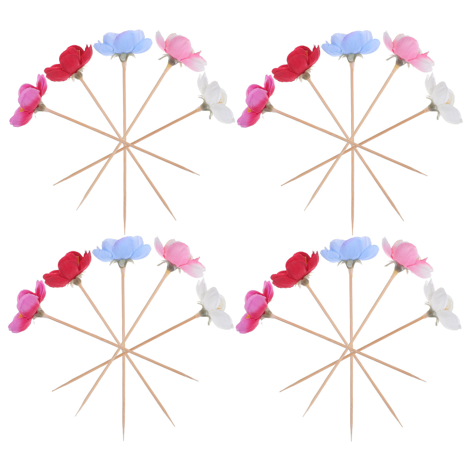 100Pcs Sturdy Floral Fruit Ske - Floral Picks Wood ulasan dan harga