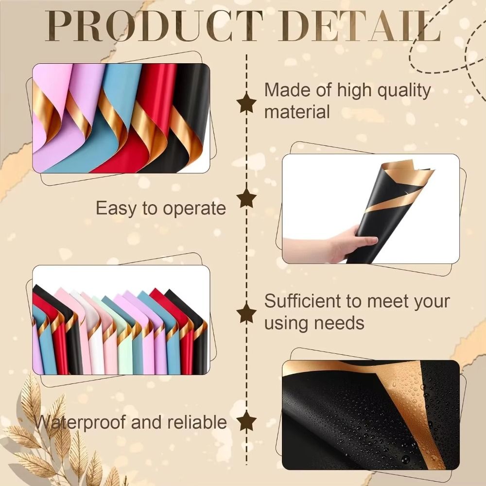 20 PCS Waterproof Fresh Flower - Flower Wrap Kraft ulasan dan harga