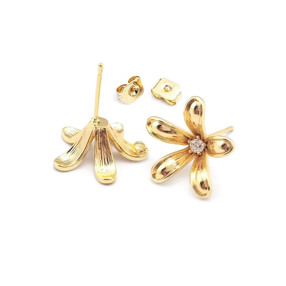 18K Gold Color Brass Flower St - Florist Supplies ulasan dan harga