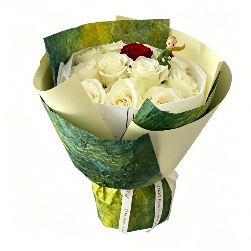 Spring Gradient Green Kraft Fl - Flower Wrap Kraft ulasan dan harga
