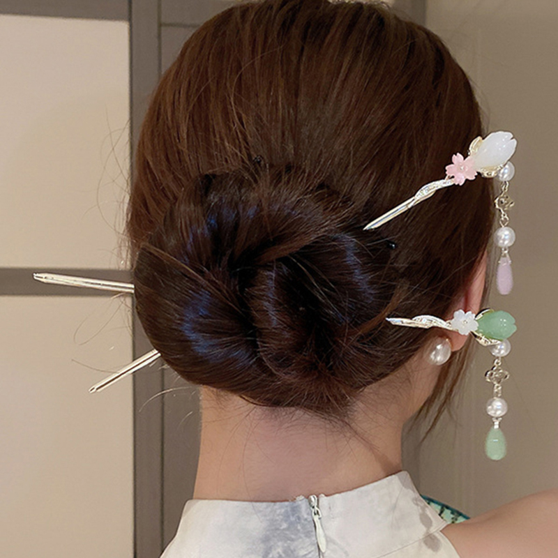 Vintage Flower Pearl Tassel Ha - Florist Supplies ulasan dan harga