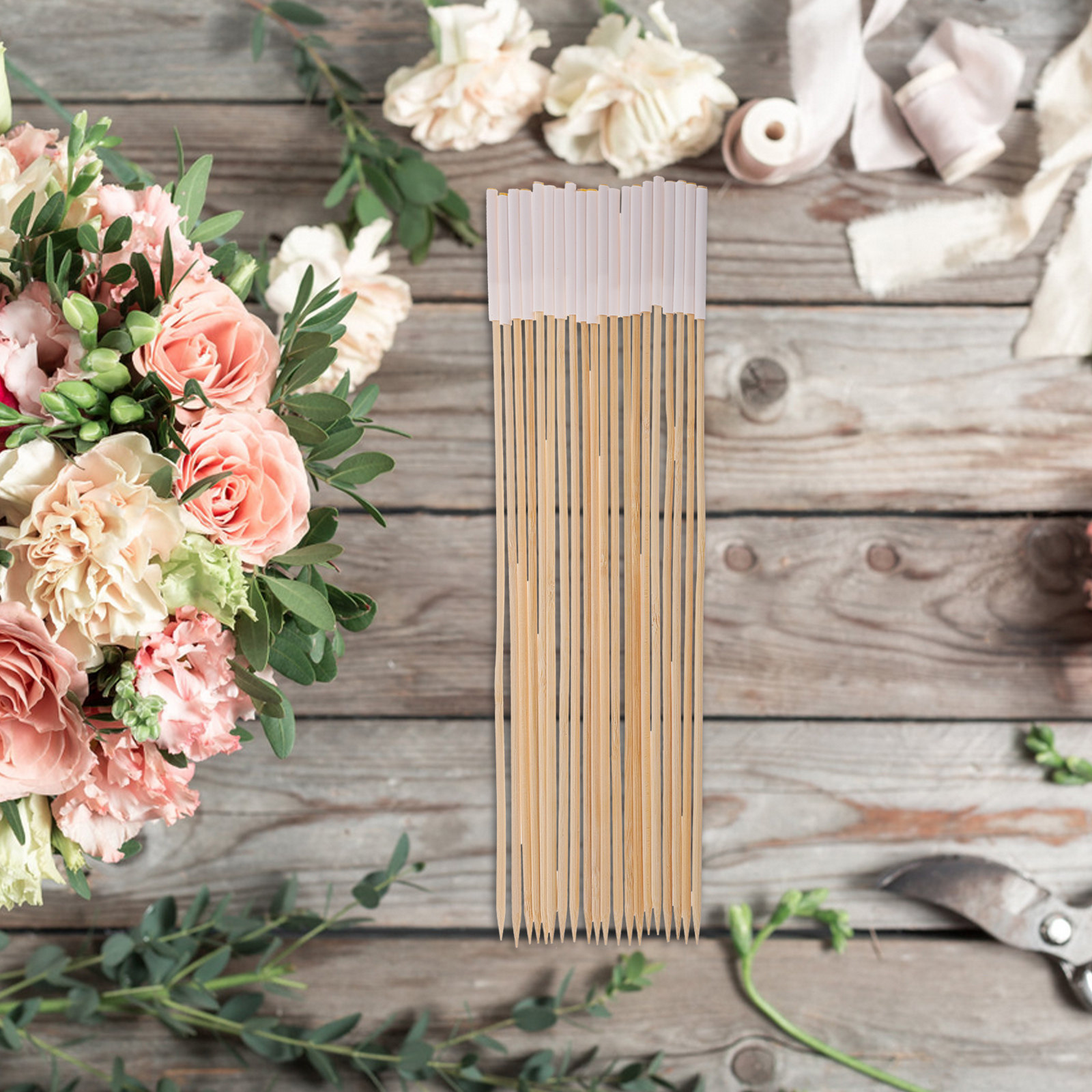 20Pcs Bamboo Sticks for DIY Fl - Floral Picks Wood ulasan dan harga