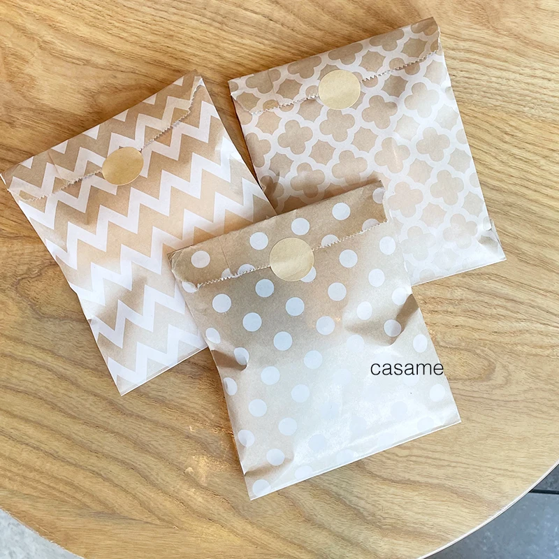 25pcs Kraft Paper Bags Candy B - Flower Wrap Kraft ulasan dan harga