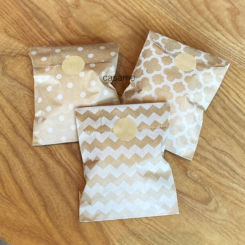 25pcs Kraft Paper Bags Candy B - Flower Wrap Kraft ulasan dan harga
