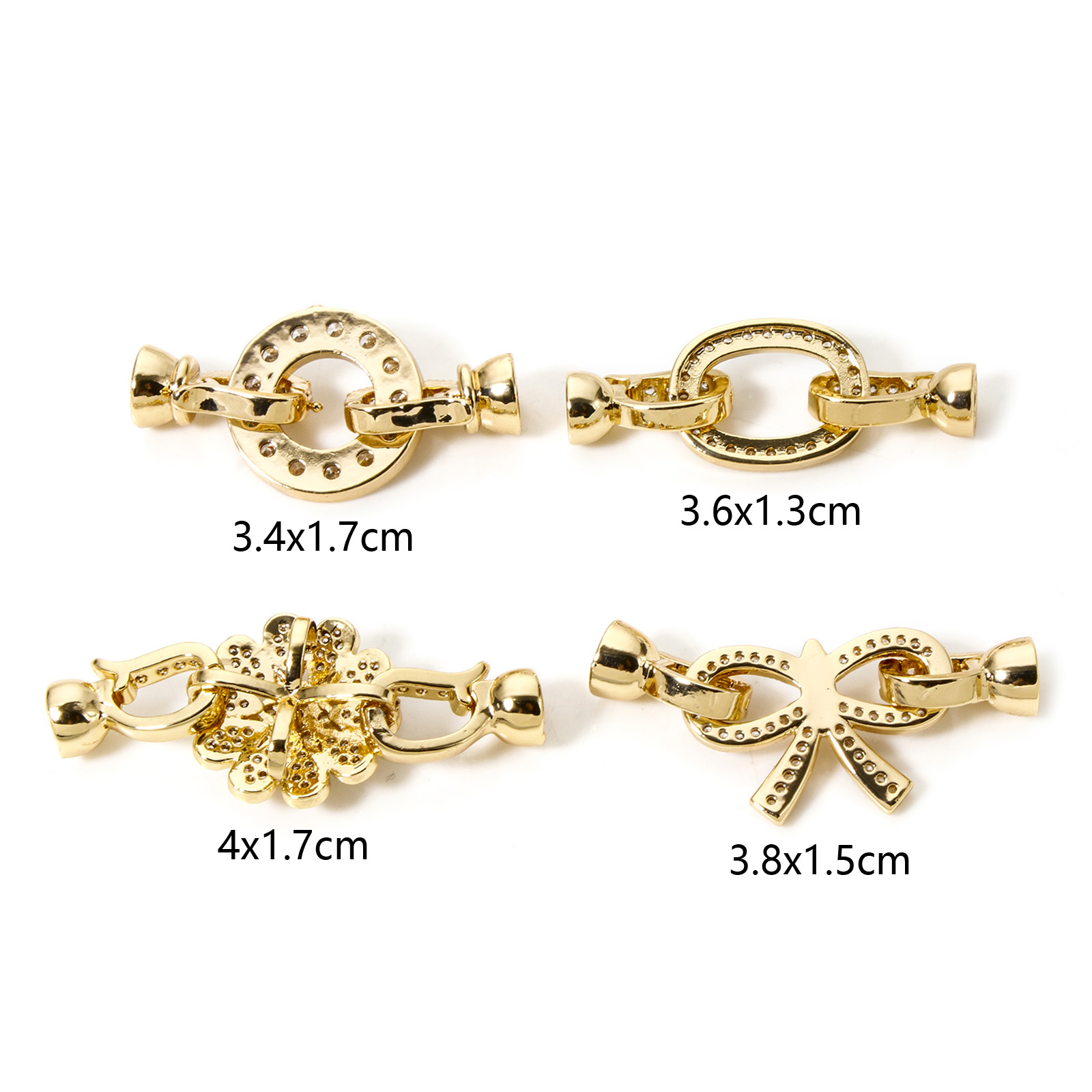 1pc Brass Fold Over Clasps Gol - Florist Supplies ulasan dan harga