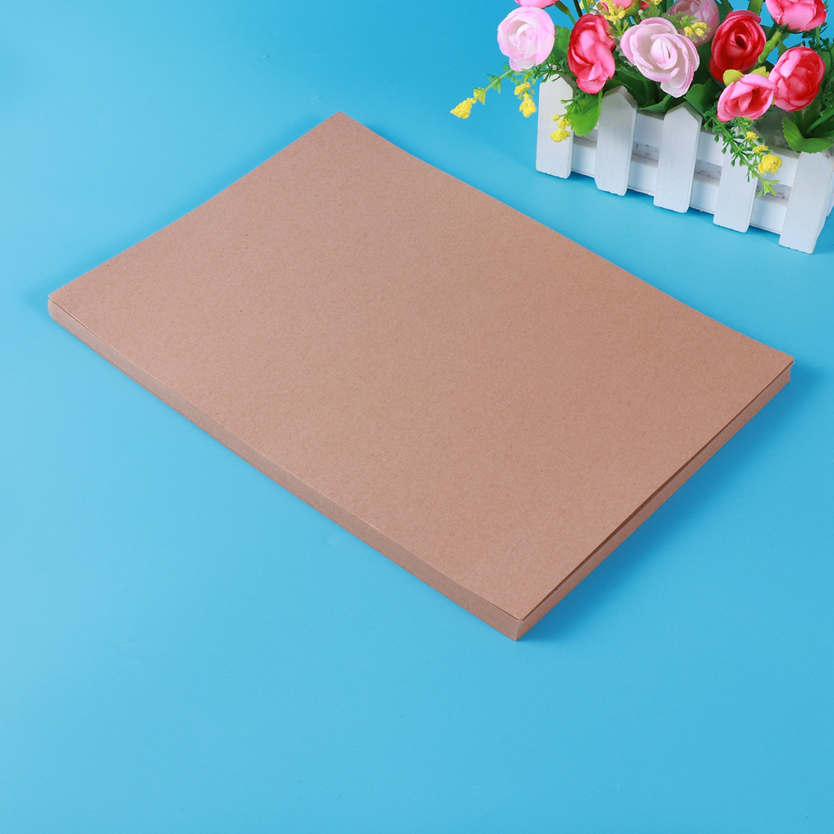 brown kraft paper gift wrappin - Flower Wrap Kraft ulasan dan harga