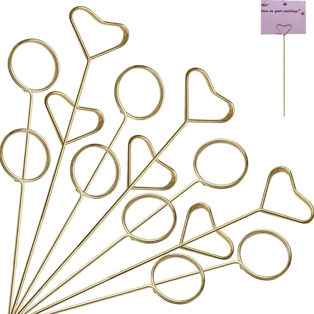 Sturdy Gold Metal Floral Card  - Floral Picks Wood ulasan dan harga