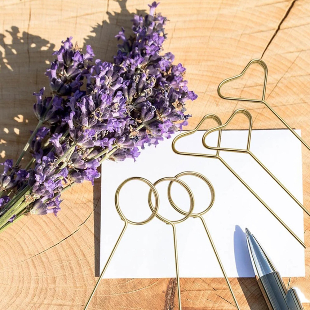 Sturdy Gold Metal Floral Card  - Floral Picks Wood ulasan dan harga