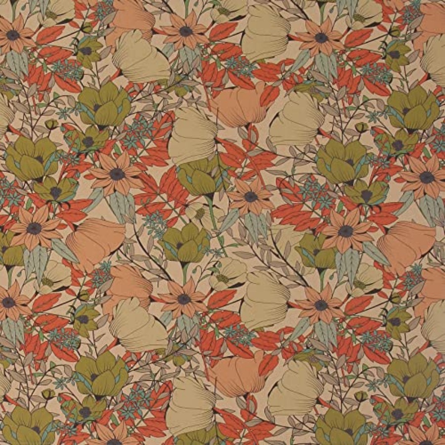 Kraft Floral Wrappg Paper Roll - Flower Wrap Kraft ulasan dan harga
