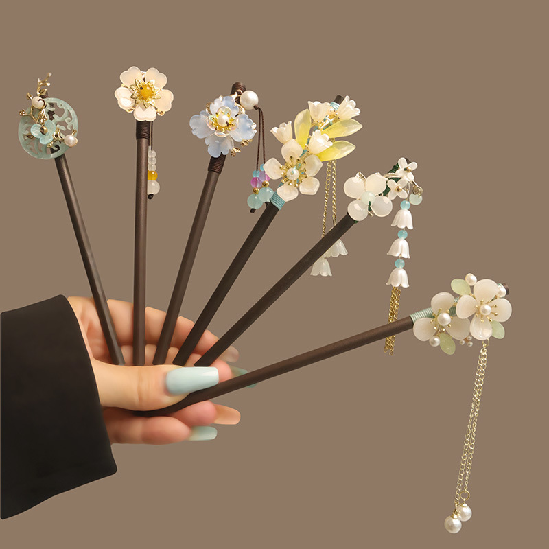 Flower Tassel Pearl Hair Stick - Florist Supplies ulasan dan harga