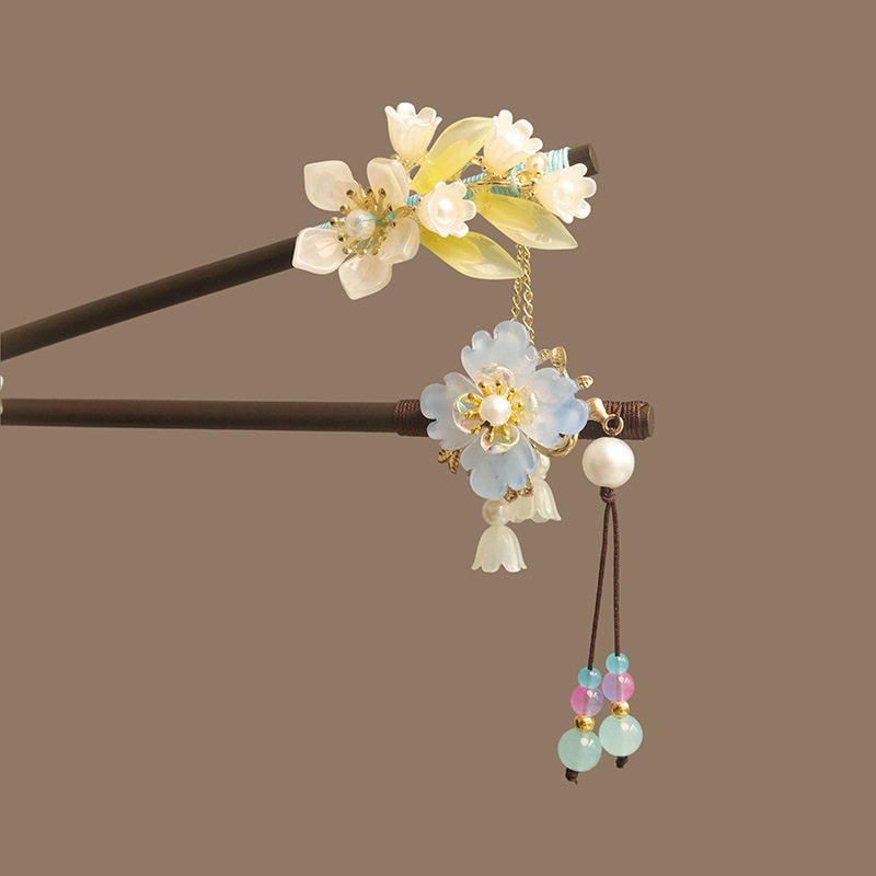 Flower Tassel Pearl Hair Stick - Florist Supplies ulasan dan harga